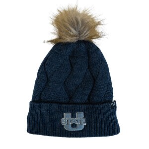 U-State, Navy, Pom-Pom, Cuff, Beanie